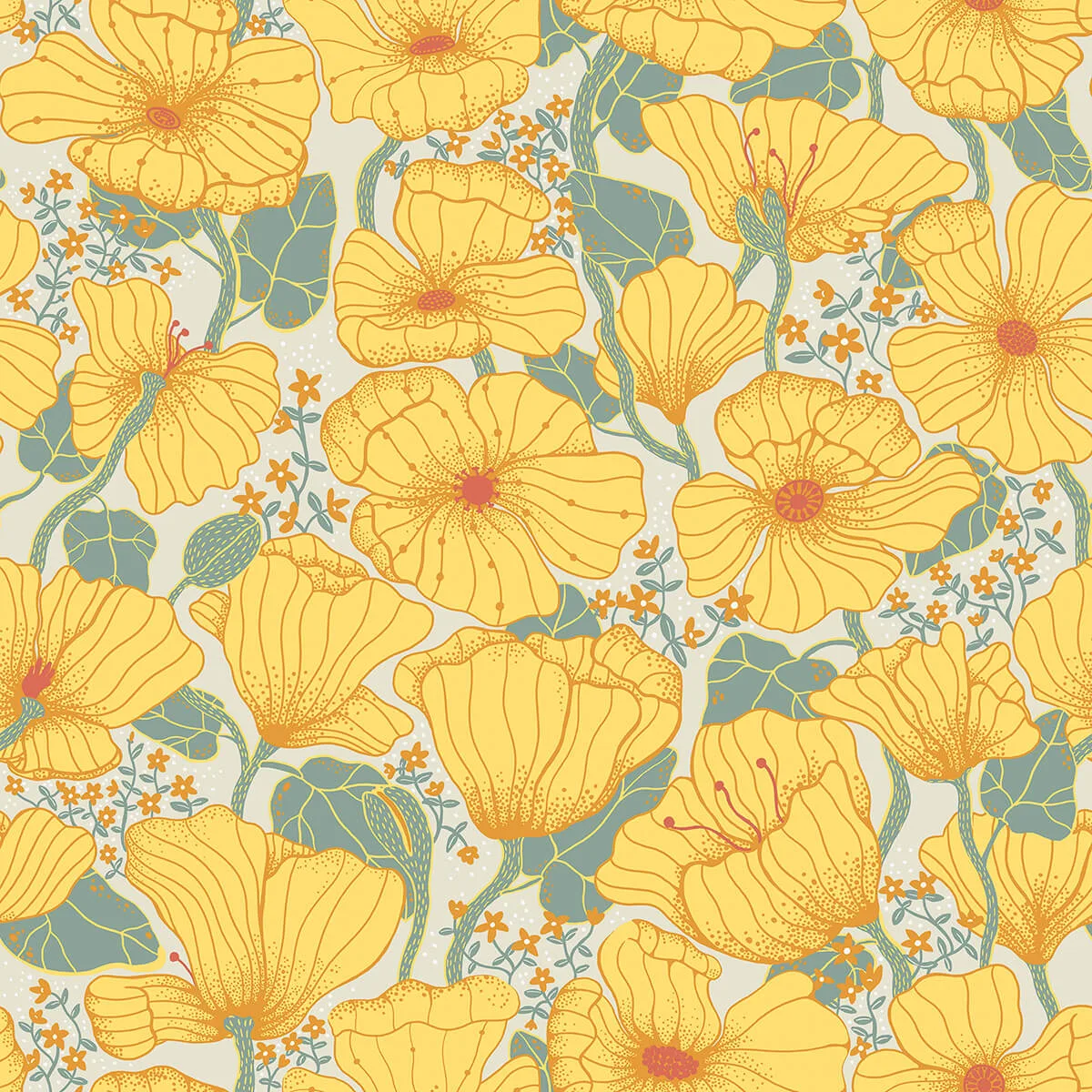 A-Street Prints Matilda wallpaper, color Yellow, SKU 2932-65112