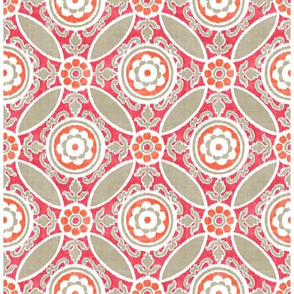 A-Street Prints Maya wallpaper, color Pink, SKU 2744-24113