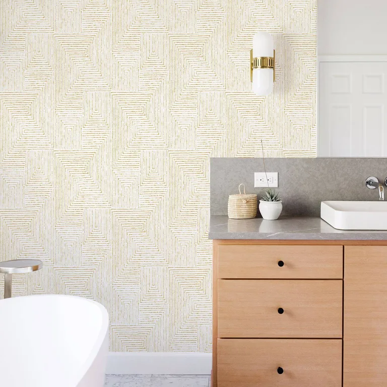 A-Street Prints Merritt wallpaper, color Honey, SKU 2964-25957