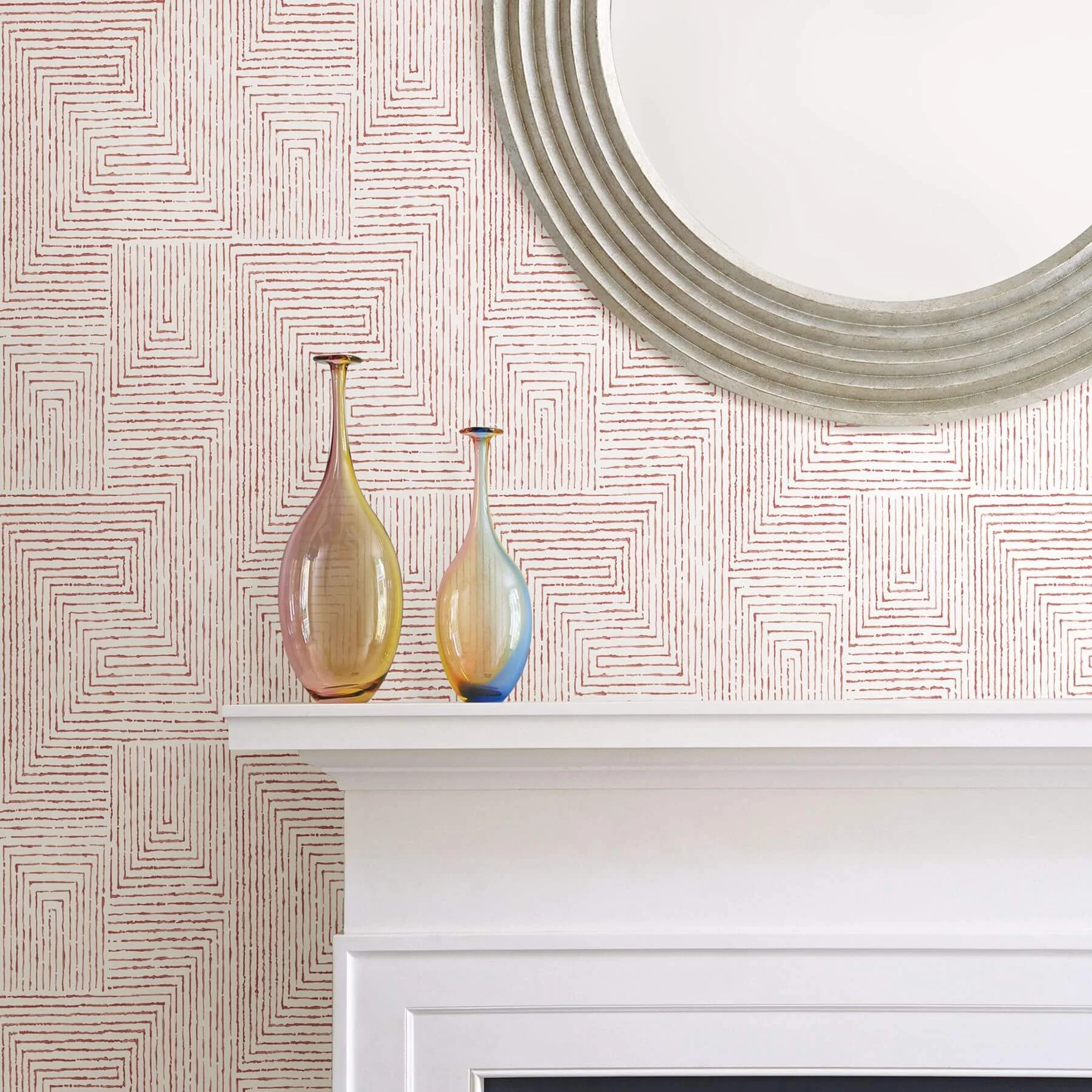 A-Street Prints Merritt wallpaper, color Red, SKU 2964-25956