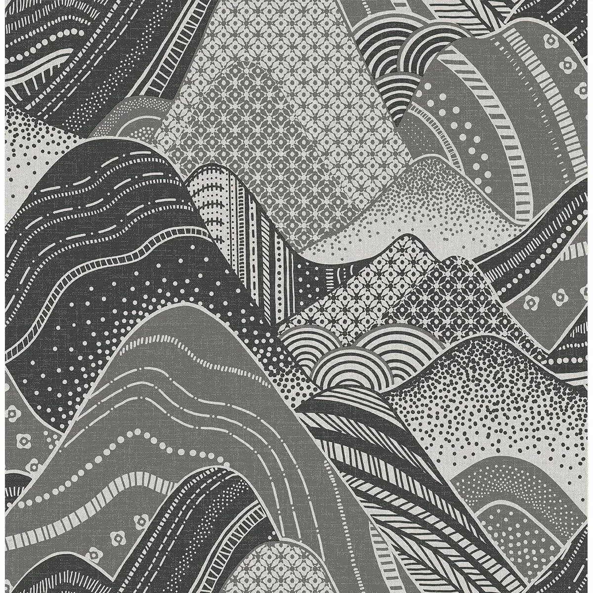 A-Street Prints Meru wallpaper, color Dark Grey, SKU 2764-24331