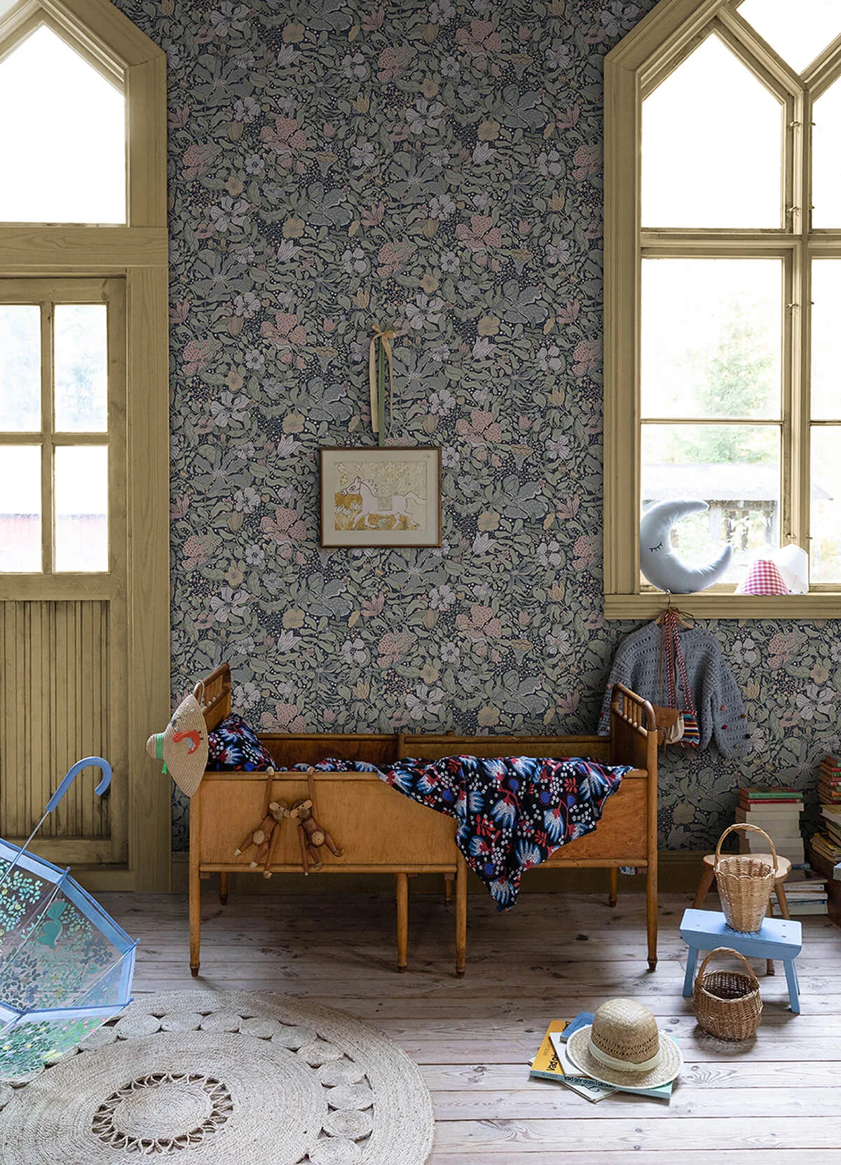 A-Street Prints Midsommar wallpaper, color Dark Blue, SKU 4111-63021