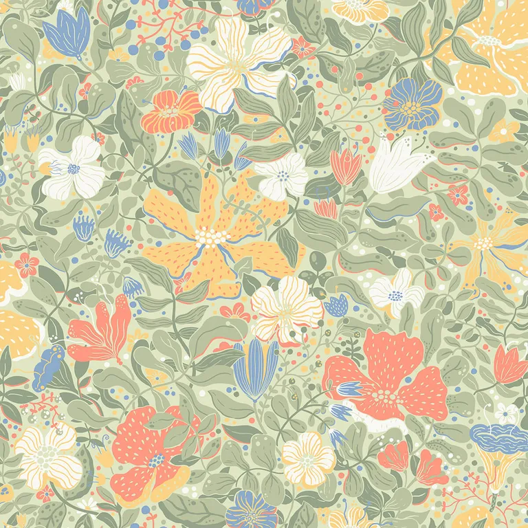 A-Street Prints Midsommar wallpaper, color Sage, SKU 4111-63018