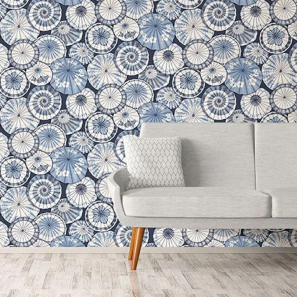 A-Street Prints Mikado wallpaper, color Blue, SKU 2764-24361