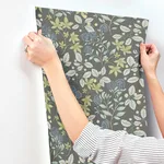 A-Street Prints Mildred wallpaper, color Charcoal, SKU 4155-72815