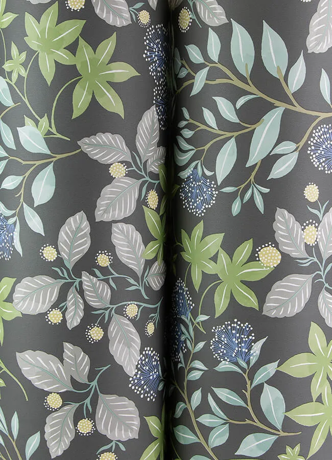 A-Street Prints Mildred wallpaper, color Charcoal, SKU 4155-72815