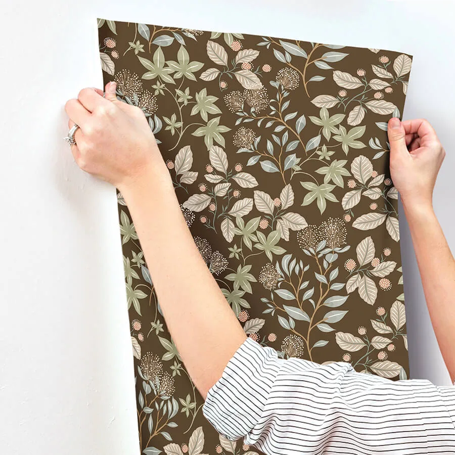 A-Street Prints Mildred - Espresso Wallpaper | Buy Online A-Street Prints Mildred wallpaper, color Espresso, SKU 4155-72816