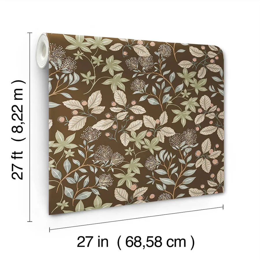 A-Street Prints Mildred - Espresso Wallpaper | Buy Online A-Street Prints Mildred wallpaper, color Espresso, SKU 4155-72816