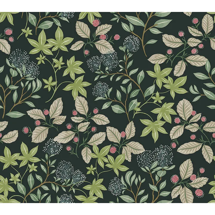 A-Street Prints Mildred wallpaper, color Evergreen, SKU 4155-72813