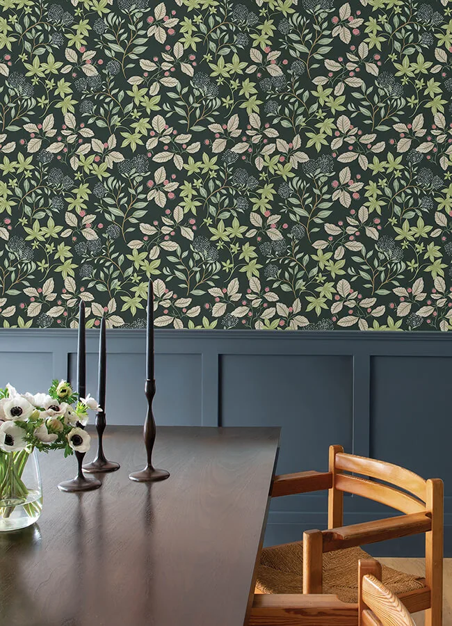 A-Street Prints Mildred wallpaper, color Evergreen, SKU 4155-72813