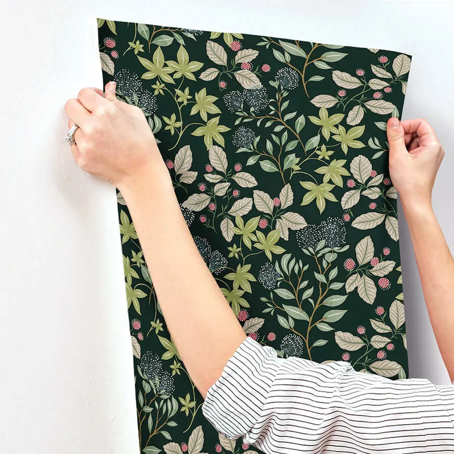 A-Street Prints Mildred - Evergreen Wallpaper | Buy Online A-Street Prints Mildred wallpaper, color Evergreen, SKU 4155-72813