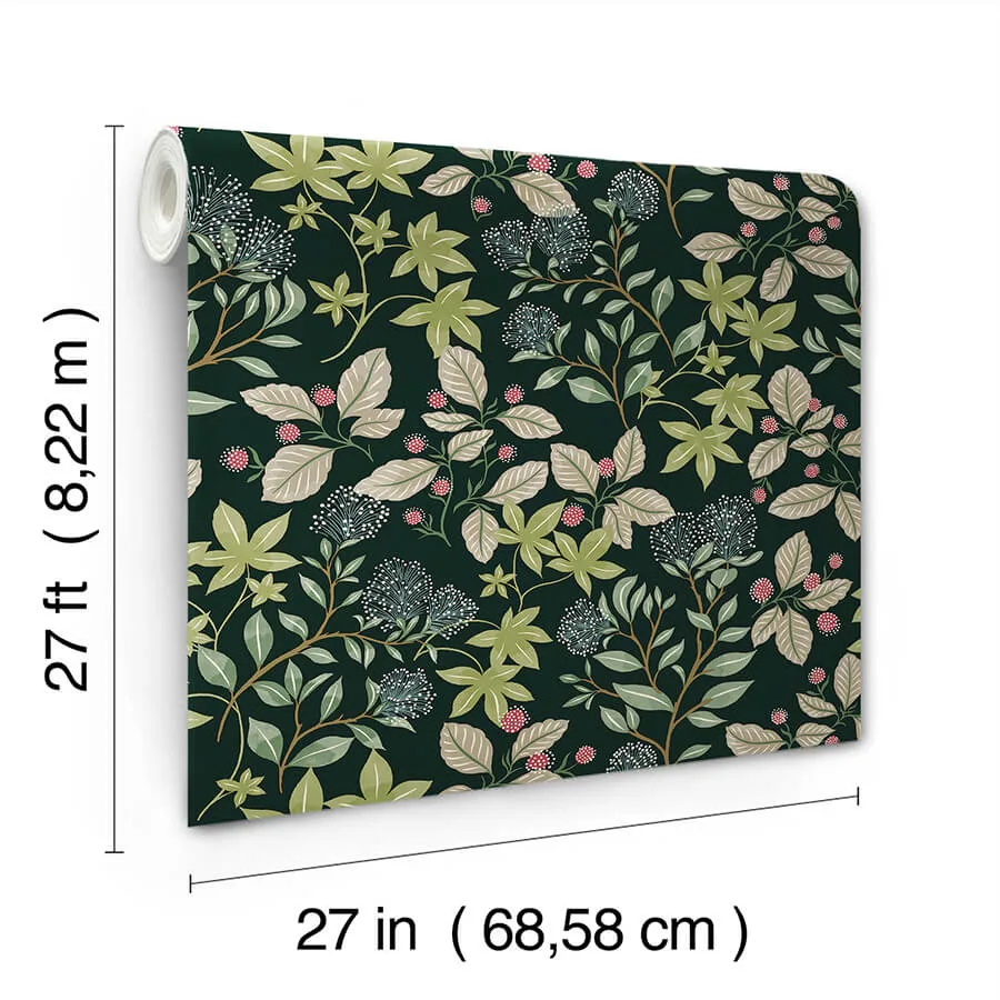 A-Street Prints Mildred - Evergreen Wallpaper | Buy Online A-Street Prints Mildred wallpaper, color Evergreen, SKU 4155-72813