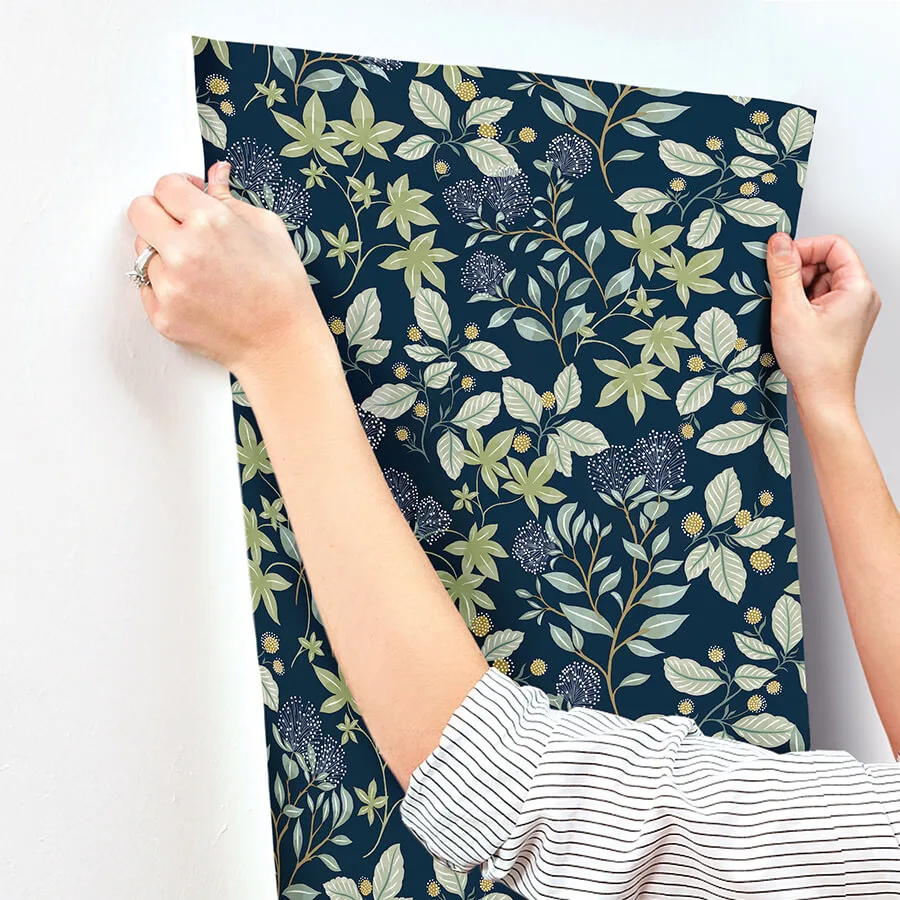 A-Street Prints Mildred - Indigo Wallpaper | Buy Online A-Street Prints Mildred wallpaper, color Indigo, SKU 4155-72814