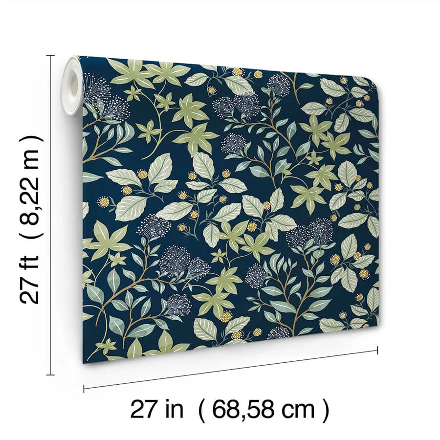 A-Street Prints Mildred - Indigo Wallpaper | Buy Online A-Street Prints Mildred wallpaper, color Indigo, SKU 4155-72814