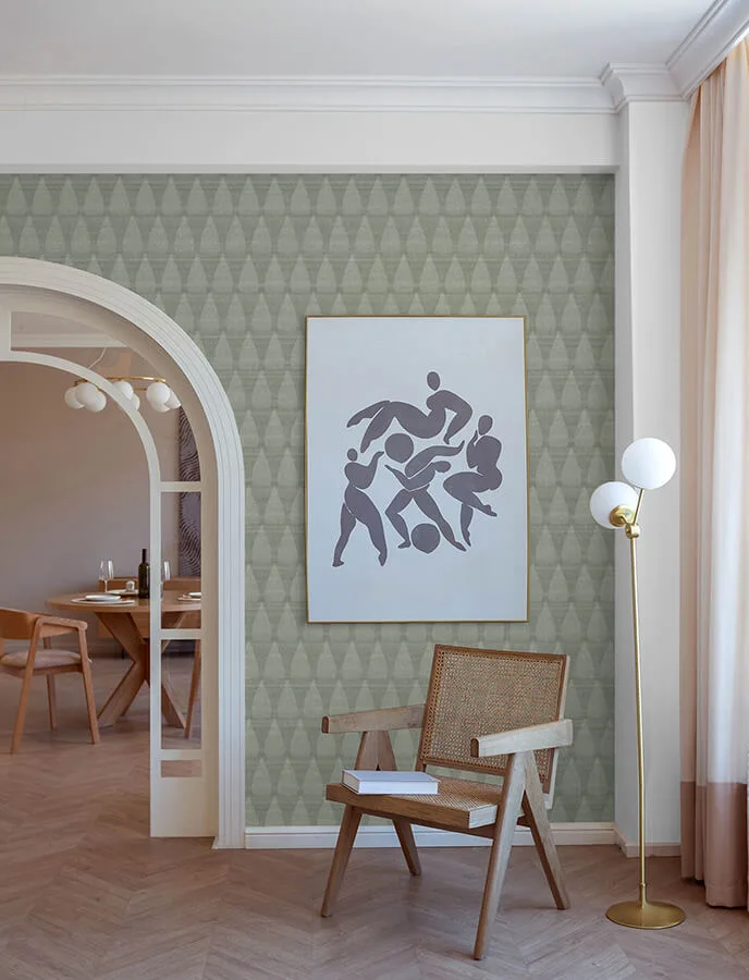 A-Street Prints Mirko wallpaper, color Sage, SKU 4141-27146