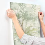 A-Street Prints Mistwood wallpaper, color Green, SKU 4177-27751