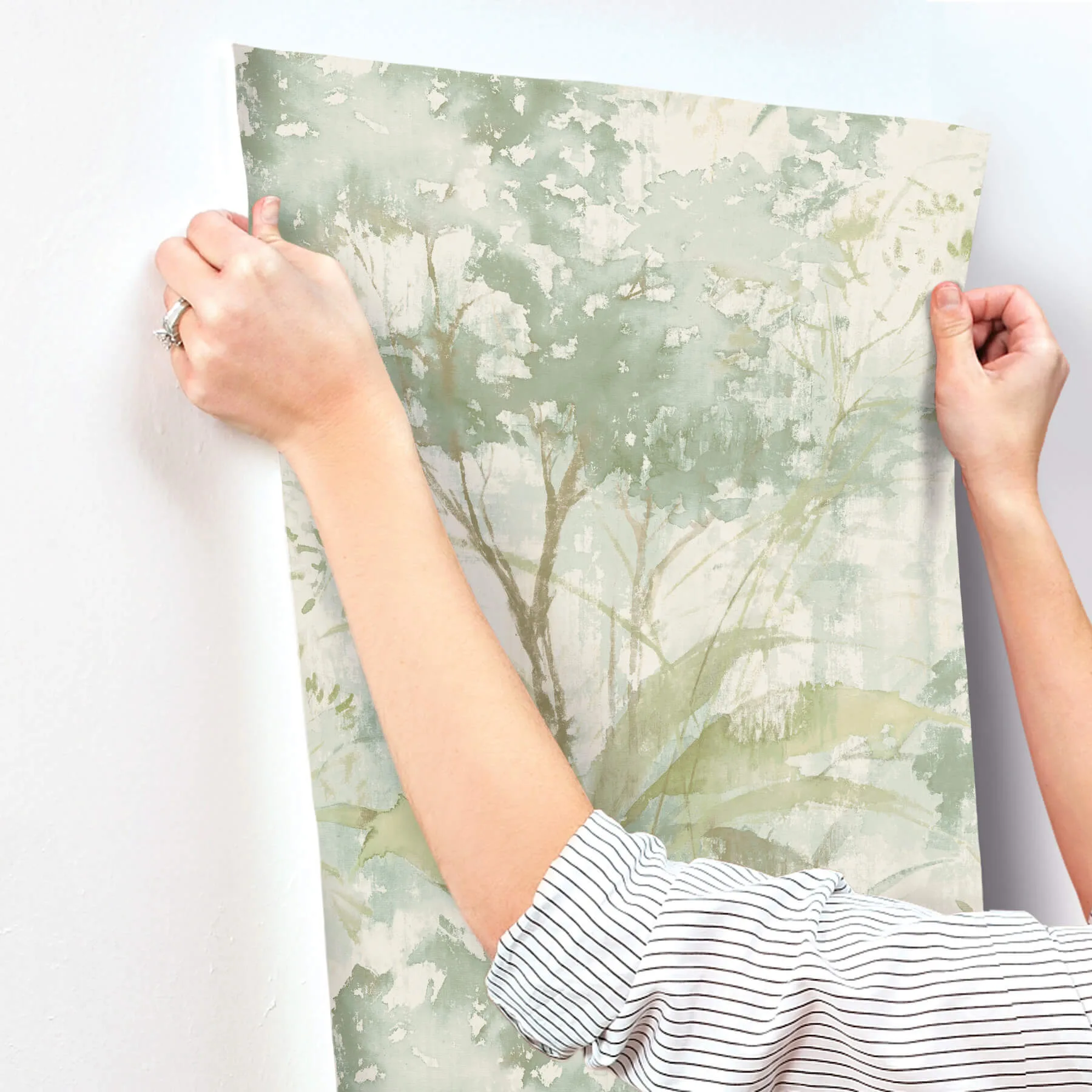 A-Street Prints Mistwood wallpaper, color Green, SKU 4177-27751
