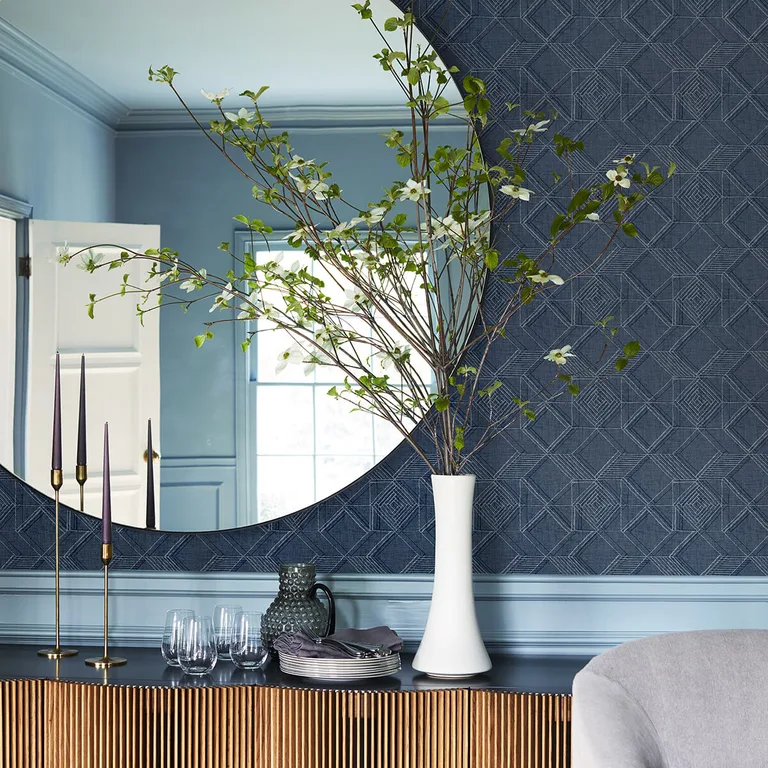 A-Street Prints Moki wallpaper, color Blue, SKU 2969-26017