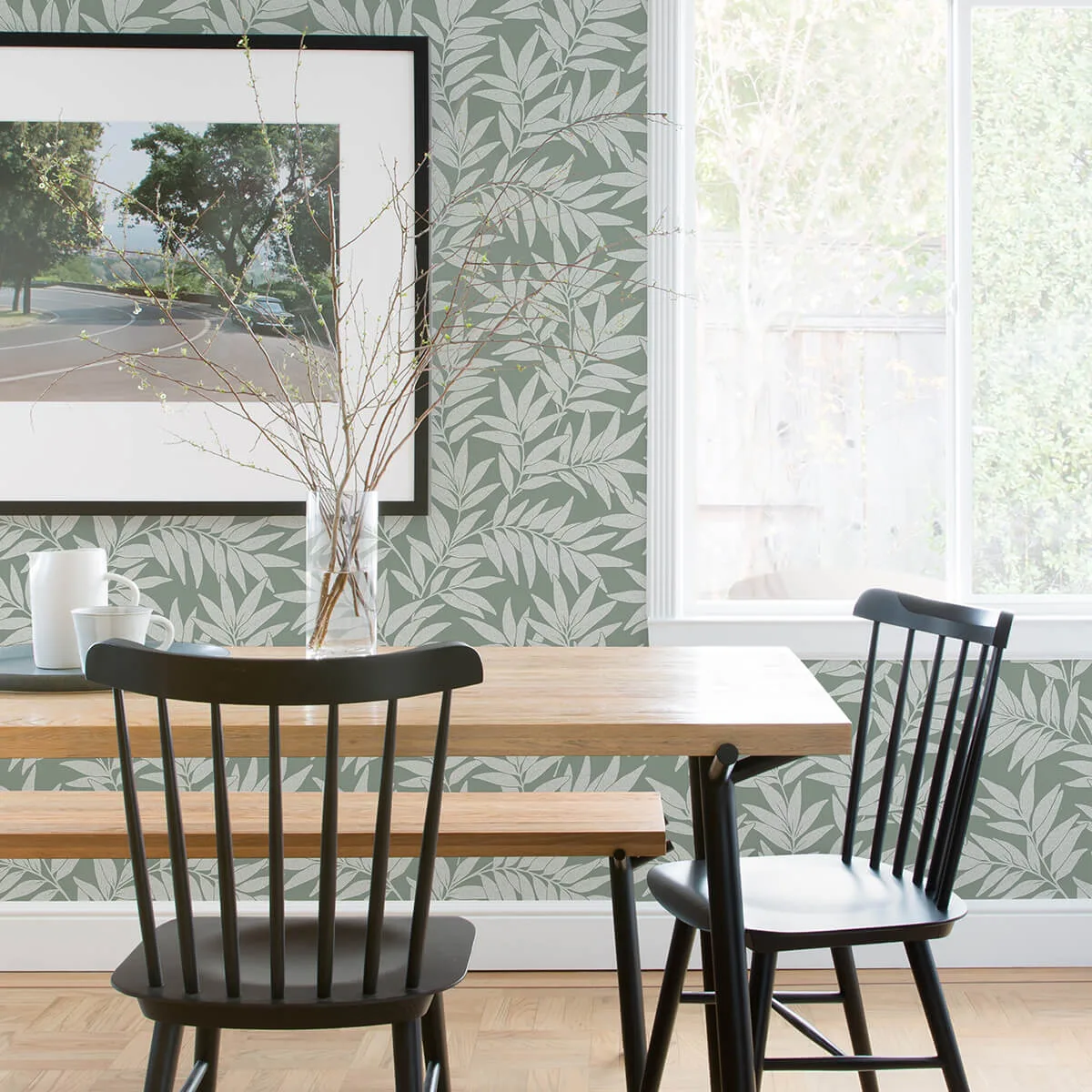 A-Street Prints Morris wallpaper, color Green, SKU 2970-26122