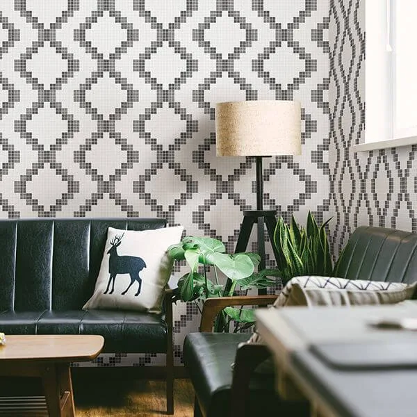 A-Street Prints Mosaic wallpaper, color Black, SKU 2716-23864