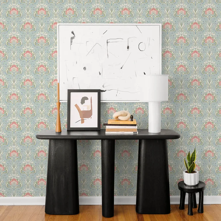 A-Street Prints Mucha wallpaper, color Light Blue, SKU 2970-26152