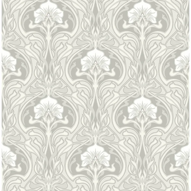 A-Street Prints Mucha wallpaper, color Off White, SKU 2970-26149