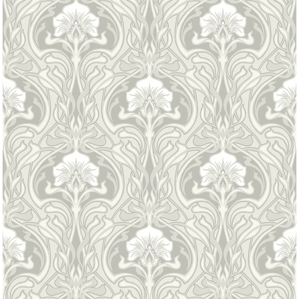 A-Street Prints Mucha wallpaper, color Off White, SKU 2970-26149