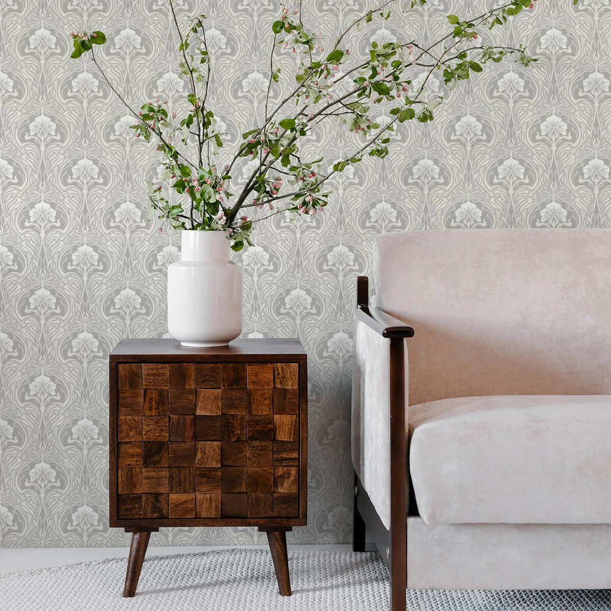 A-Street Prints Mucha - Off White Wallpaper | Buy Online A-Street Prints Mucha wallpaper, color Off White, SKU 2970-26149
