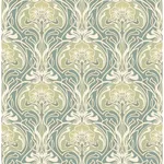 A-Street Prints Mucha - Teal Wallpaper | Buy Online A-Street Prints Mucha wallpaper, color Teal, SKU 2970-26151