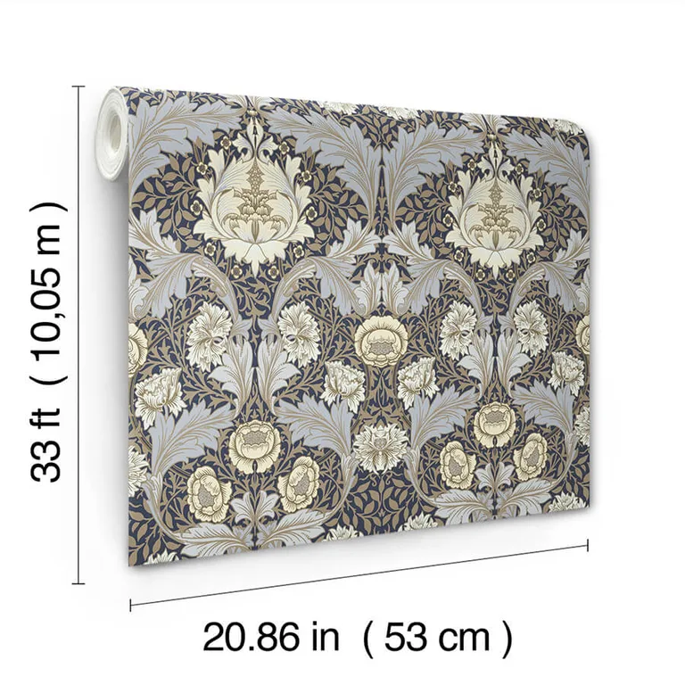 A-Street Prints Myrtle wallpaper, color Blue, SKU 4171-82061