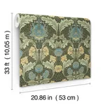 A-Street Prints Myrtle wallpaper, color Dark Green, SKU 4171-82060