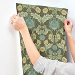A-Street Prints Myrtle wallpaper, color Dark Green, SKU 4171-82060