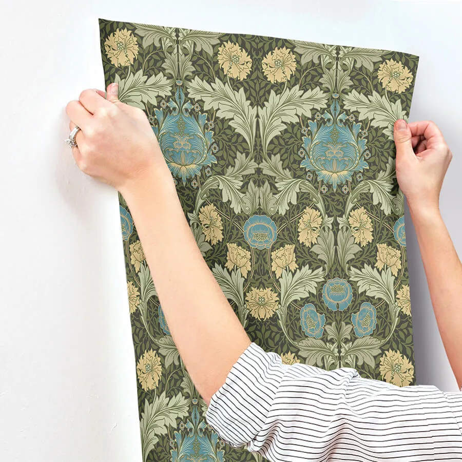 A-Street Prints Myrtle wallpaper, color Dark Green, SKU 4171-82060