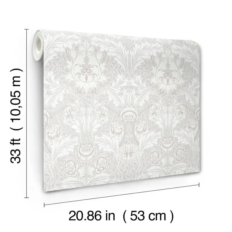 A-Street Prints Myrtle wallpaper, color Dove, SKU 4171-82056