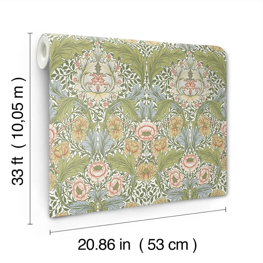 A-Street Prints Myrtle wallpaper, color Green, SKU 4171-82058