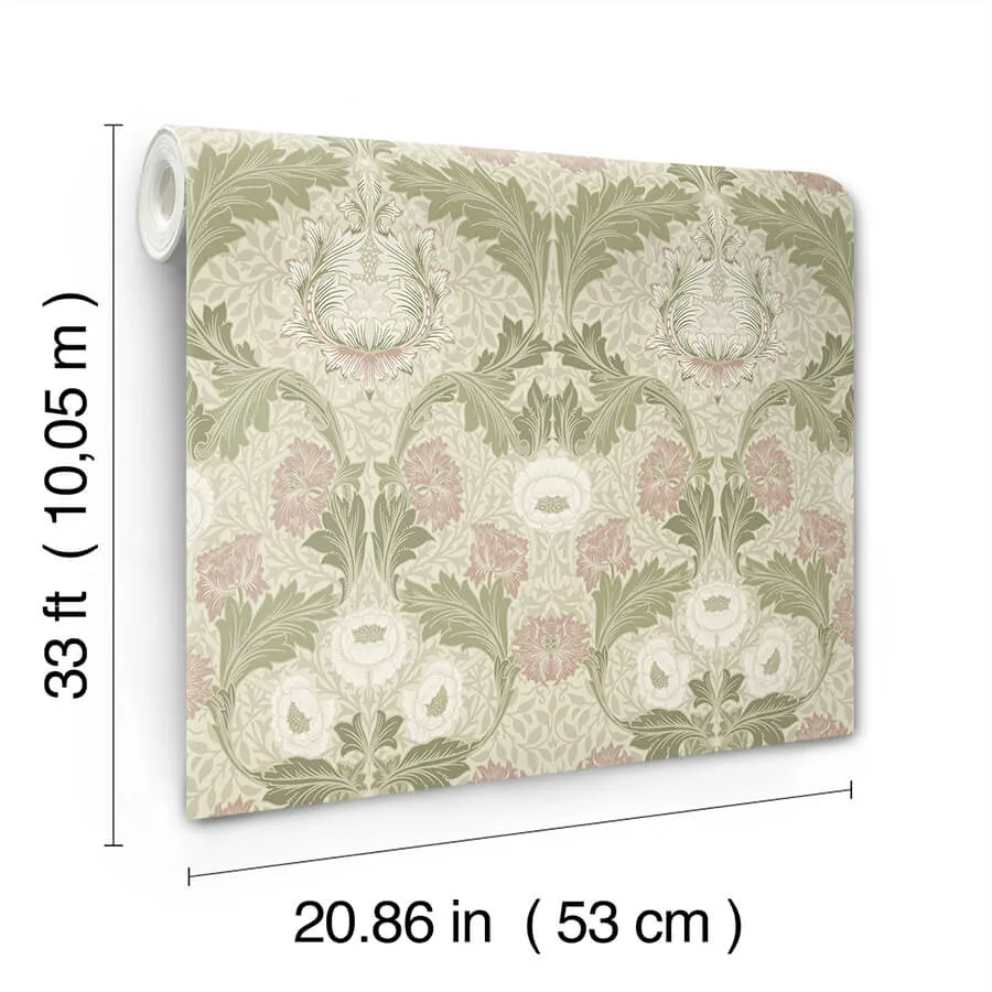 A-Street Prints Myrtle wallpaper, color Mauve, SKU 4171-82057
