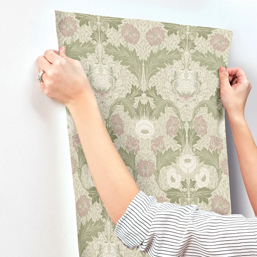 A-Street Prints Myrtle wallpaper, color Mauve, SKU 4171-82057