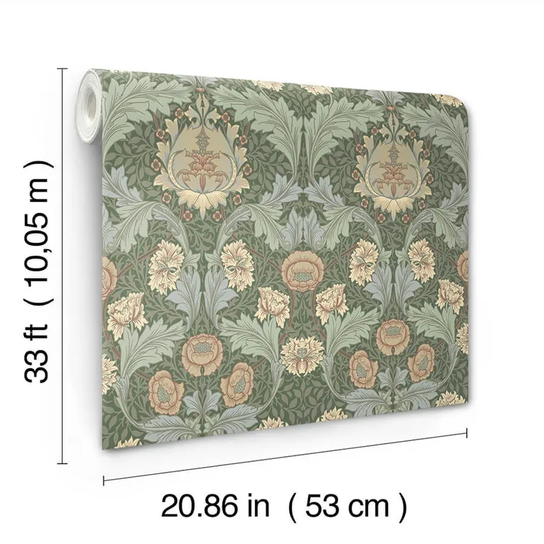 A-Street Prints Myrtle wallpaper, color Sea Green, SKU 4171-82059