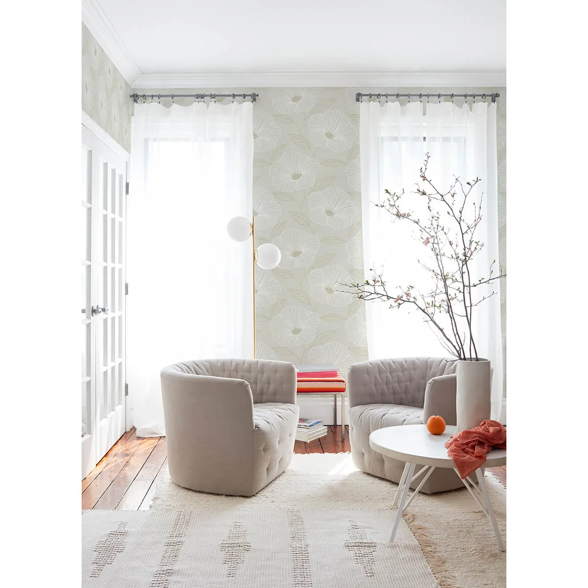 A-Street Prints Mythic wallpaper, color Dove, SKU 2973-91131
