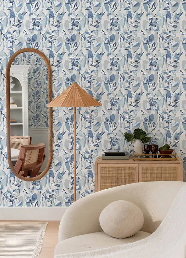 A-Street Prints Nathalie - Blue Wallpaper | Buy Online A-Street Prints Nathalie wallpaper, color Blue, SKU 4135-27281