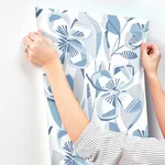 A-Street Prints Nathalie - Blue Wallpaper | Buy Online A-Street Prints Nathalie wallpaper, color Blue, SKU 4135-27281