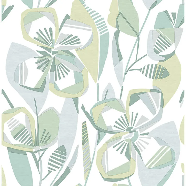 A-Street Prints Nathalie wallpaper, color Light Green, SKU 4135-27282