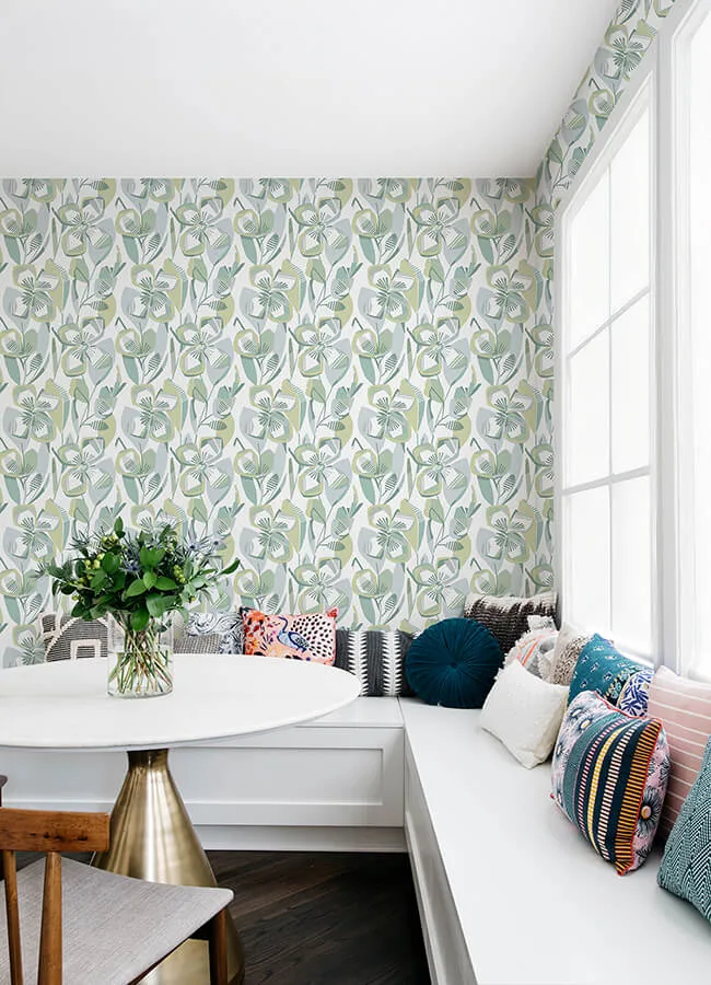 A-Street Prints Nathalie wallpaper, color Light Green, SKU 4135-27282