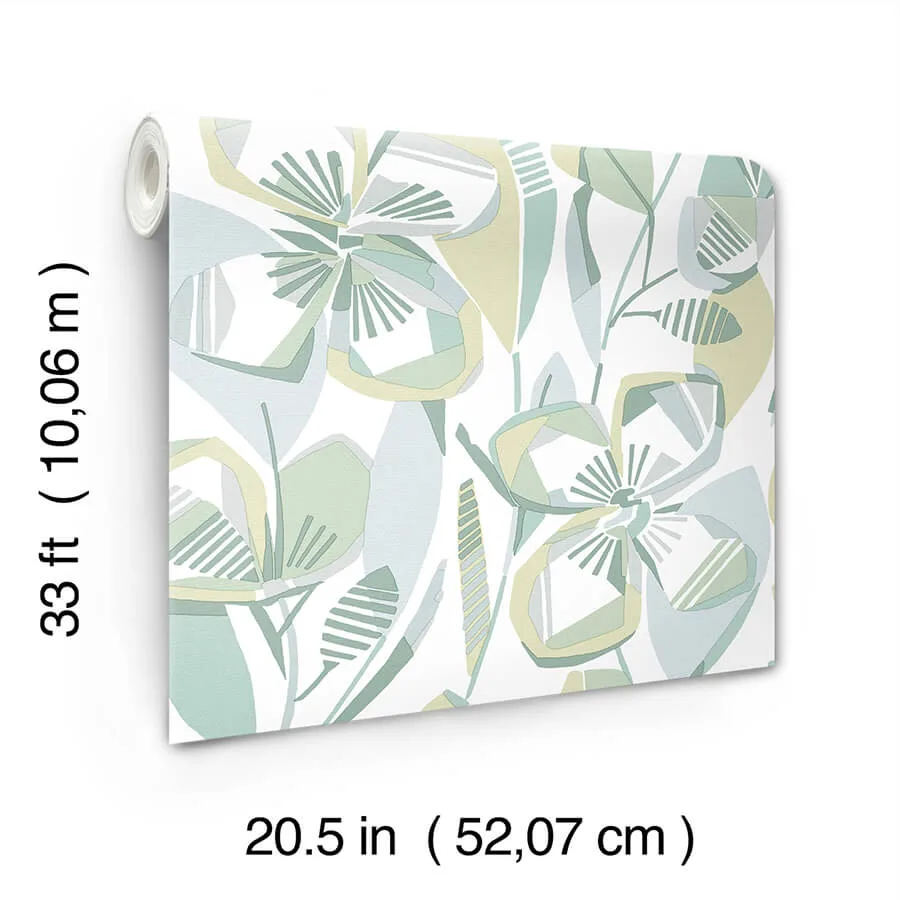 A-Street Prints Nathalie - Light Green Wallpaper | Buy Online A-Street Prints Nathalie wallpaper, color Light Green, SKU 4135-27282