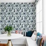 A-Street Prints Nathalie wallpaper, color Navy, SKU 4135-27283