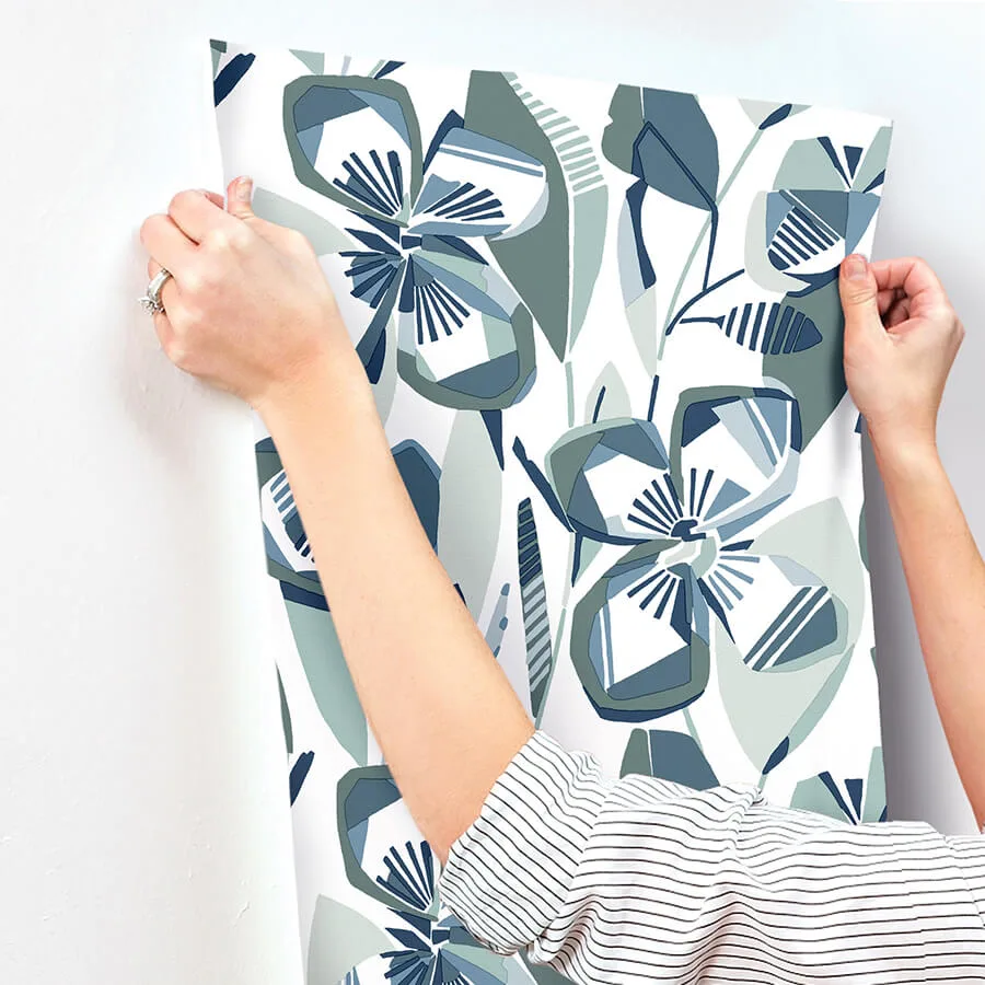 A-Street Prints Nathalie wallpaper, color Navy, SKU 4135-27283