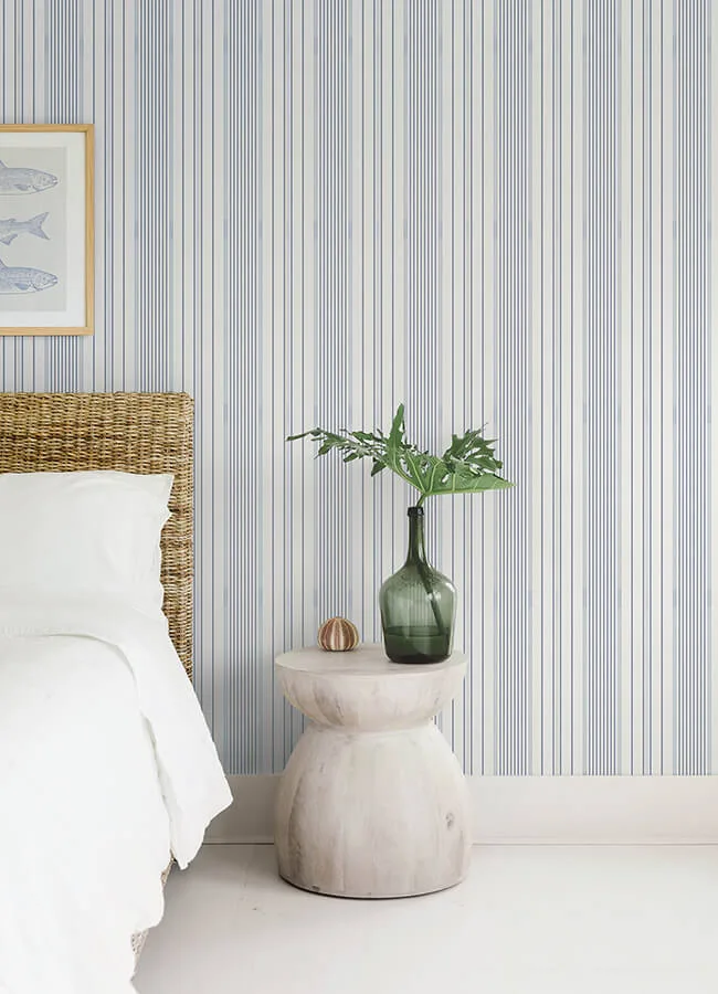 A-Street Prints Navarres Stripe - Blue Wallpaper | Buy Online A-Street Prints Navarres Stripe wallpaper, color Blue, SKU 4172-27484