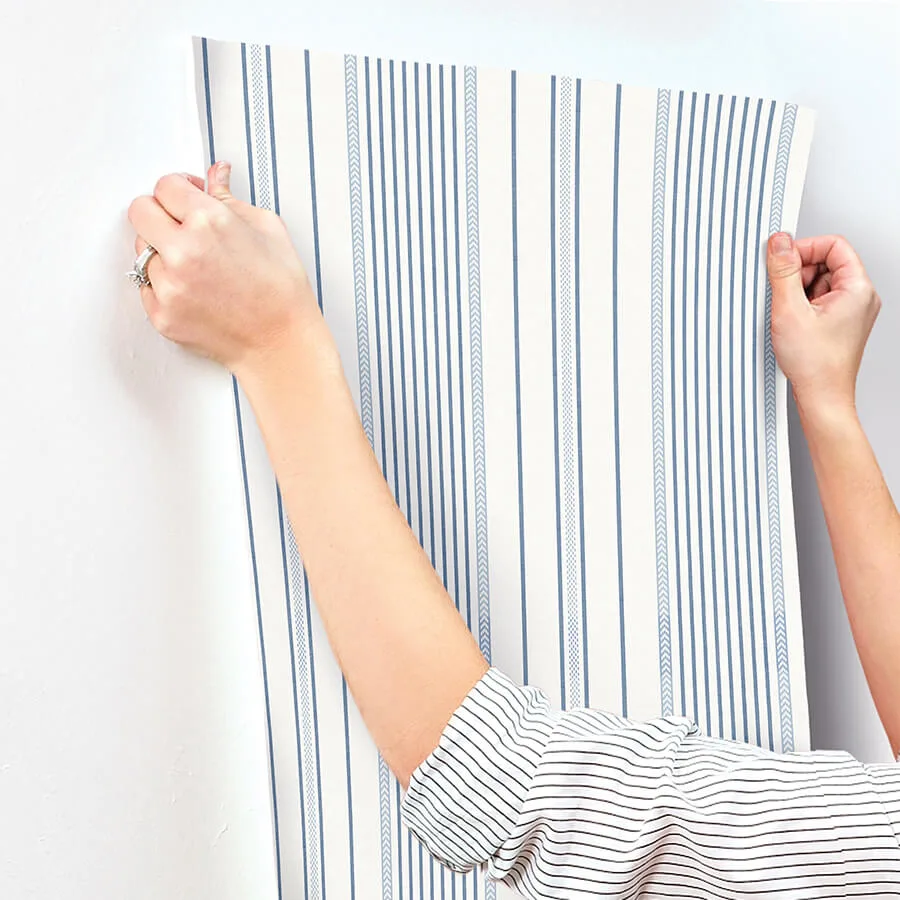 A-Street Prints Navarres Stripe - Blue Wallpaper | Buy Online A-Street Prints Navarres Stripe wallpaper, color Blue, SKU 4172-27484