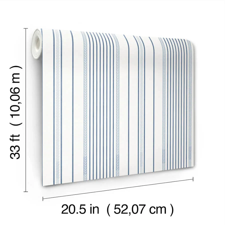 A-Street Prints Navarres Stripe - Blue Wallpaper | Buy Online A-Street Prints Navarres Stripe wallpaper, color Blue, SKU 4172-27484