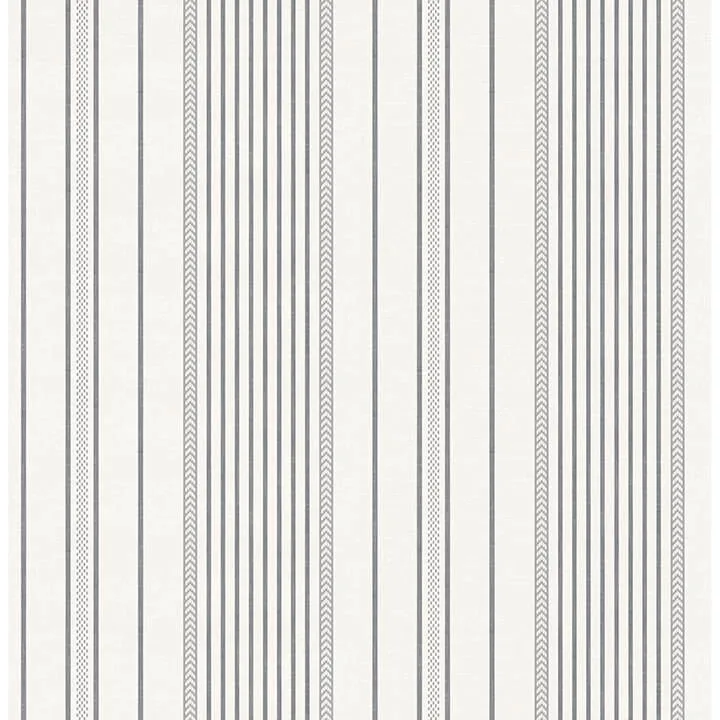 A-Street Prints Navarres Stripe wallpaper, color Charcoal, SKU 4172-27486